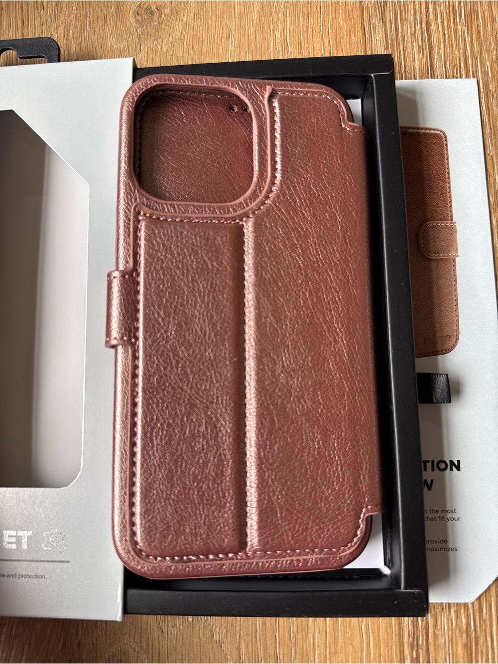 New Base Folio Wallet Case for iPhone 14 Pro Max 6.7” Rose Gold Case - Picture 4 of 6